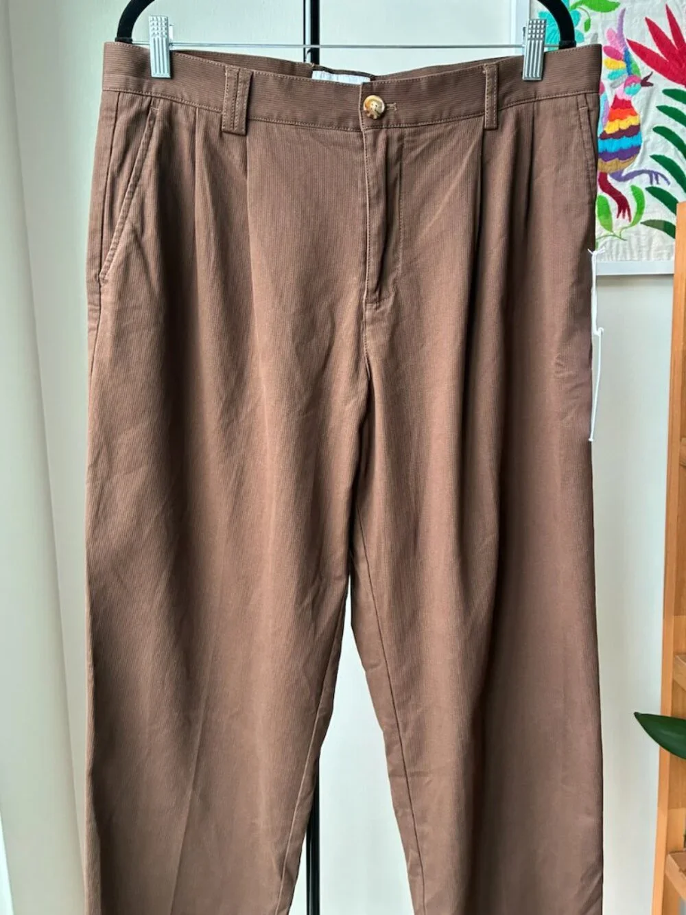 Casual Corduroy Pants for Men in Brown